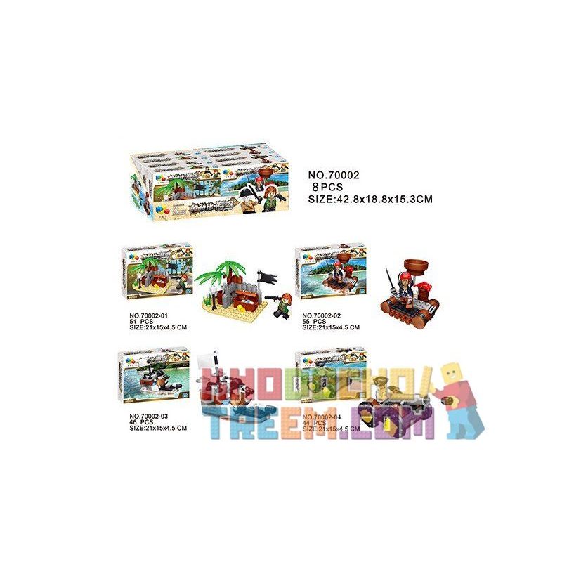 QIZHILE 70002 non  CUỘC TẤN CÔNG THUYỀN TRƯỞNG JACK SPARROW CUA QUÂN ĐỘI bộ đồ chơi xếp lắp ráp ghép mô hình Pirates Of The Caribbean ATTACK CAPTAIN JACK SPARROW Cướp Biển Vùng Caribe 196 khối