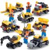 QIZHILE 2001 Xếp hình kiểu  CITY Construction Vehicle 8 In 1 Máy Xây Dựng 8 Trong 1 394 khối