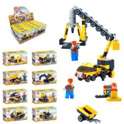 QIZHILE 2001 Xếp hình kiểu  CITY Construction Vehicle 8 In 1 Máy Xây Dựng 8 Trong 1 394 khối