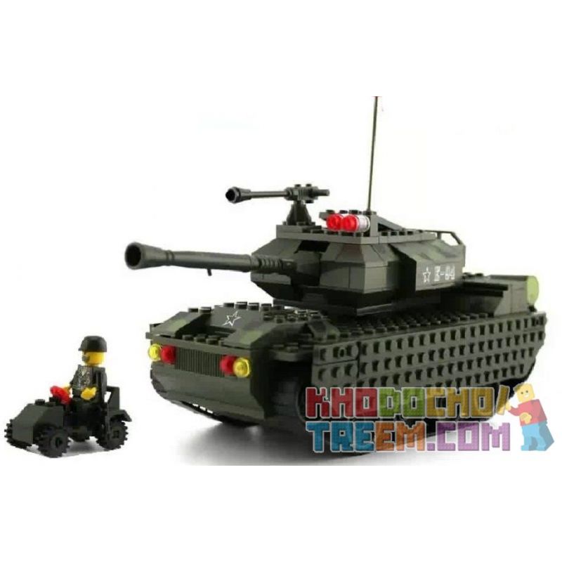 Enlighten 0494 Qman 0494 non  XE TĂNG bộ đồ chơi xếp lắp ráp ghép mô hình Century Military Quân Đội Thế Kỷ 327 khối