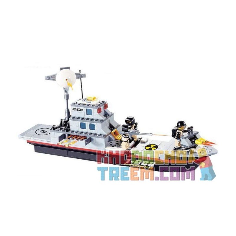 JIE STAR 29013 Xếp hình kiểu  MILITARY ARMY Guard Boat Tàu Tuần Tra 284 khối