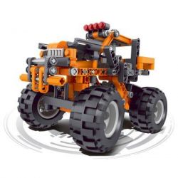QIZHILE 6044 non  XE ĐỊA HÌNH bộ đồ chơi xếp lắp ráp ghép mô hình Storm Racing Đua Xe Bão Táp 284 khối