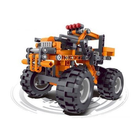 QIZHILE 6044 non  XE ĐỊA HÌNH bộ đồ chơi xếp lắp ráp ghép mô hình Storm Racing Đua Xe Bão Táp 284 khối