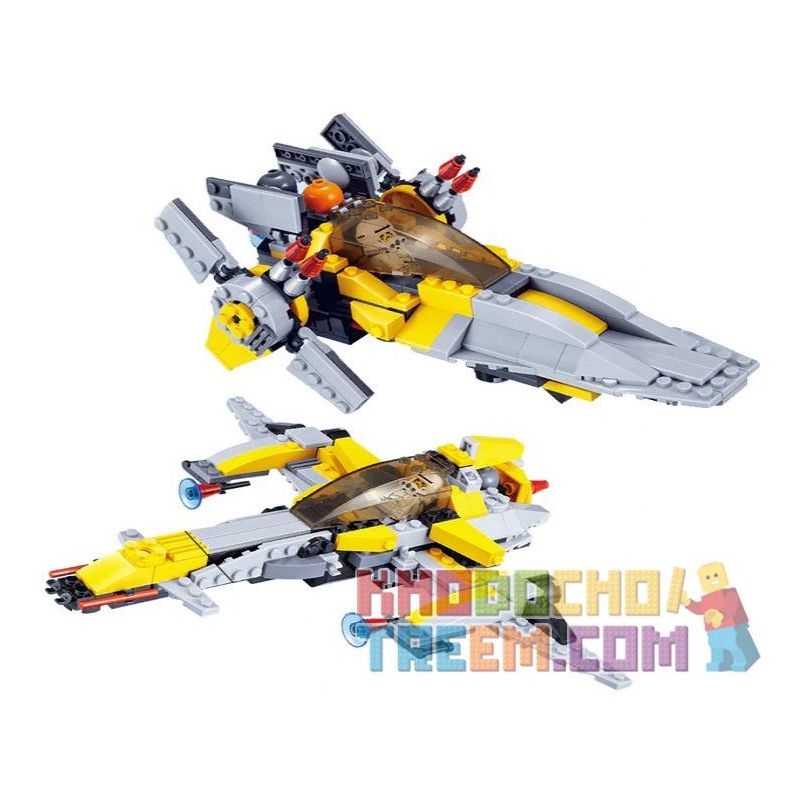 JIE STAR 20203 Xếp hình kiểu  STAR WARS Flying Leopard Fighter & Ultimate Battleship Phi Thuyền Leopard Và Chiến Hạm Tối Hậu 293 khối