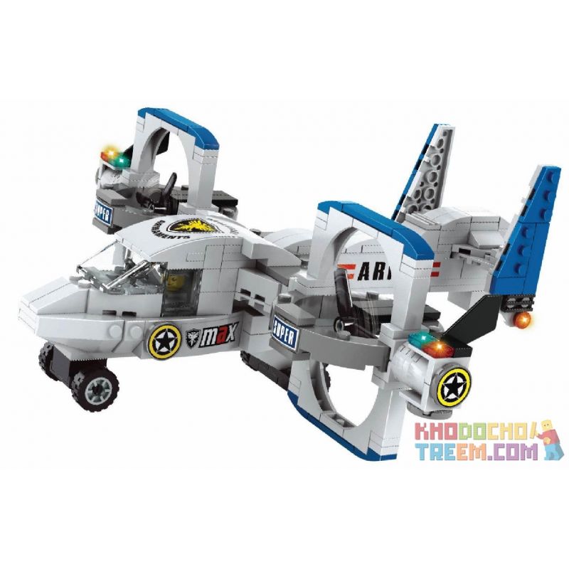 LE DI PIN 11071 Xếp hình kiểu  MILITARY ARMY Rotorcraft Máy Bay Lên Thẳng 307 khối