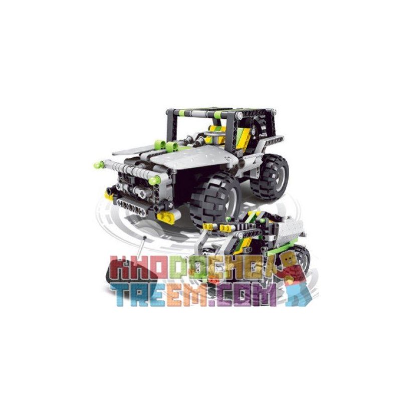 QIZHILE 6511 Xếp hình kiểu   2 In 1 Remote Control Vehicles Xe địa Hình 2 Trong 1 điều Khiển Từ Xa 320 khối điều khiển từ xa