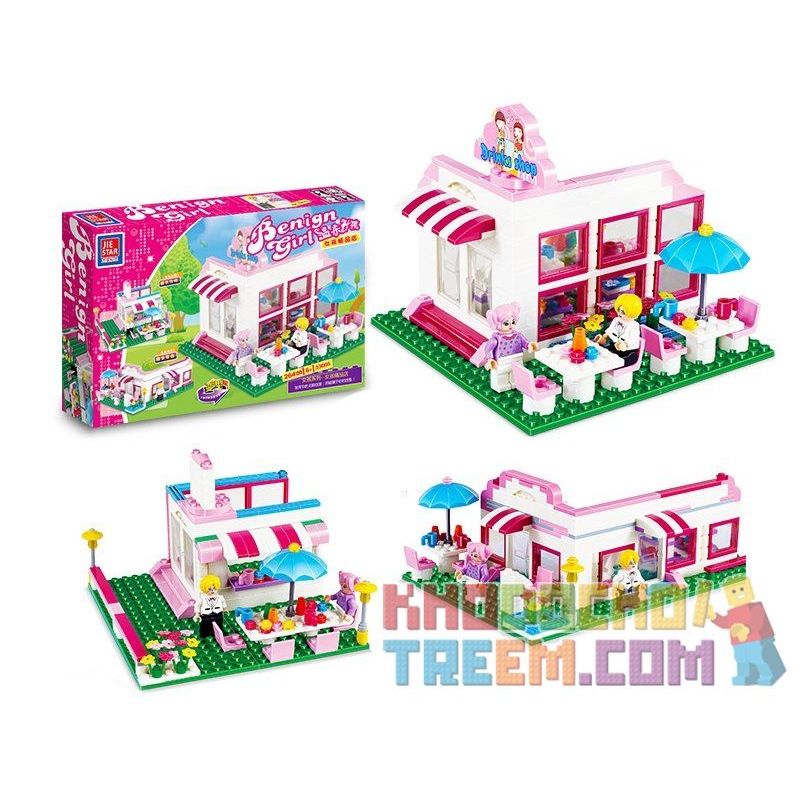 JIE STAR 33005 Xếp hình kiểu   Girl Boutique Quán Cafe Của Các Cô Gái 264 khối