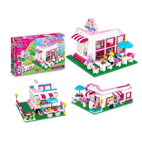 JIE STAR 33005 Xếp hình kiểu   Girl Boutique Quán Cafe Của Các Cô Gái 264 khối