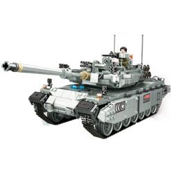 PanlosBrick 632003 Panlos Brick 632003 non  XE TĂNG ĐÁNH CHỦ LỰC bộ đồ chơi xếp lắp ráp ghép mô hình Creator LEOPARD 2 MAIN BATTLE TANK Sáng Tạo 2311 khối