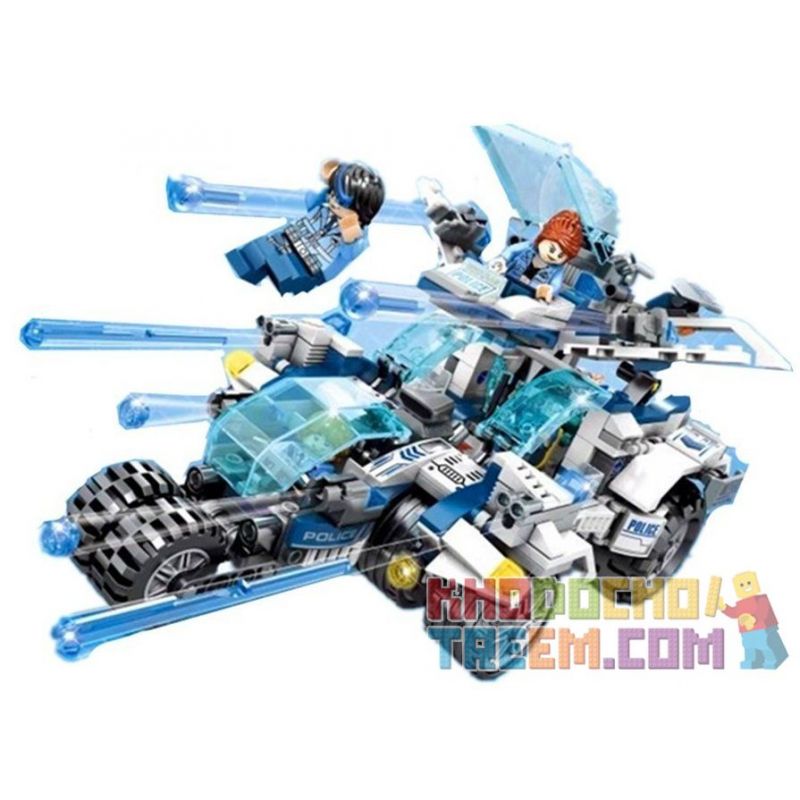SEMBO SD9676 9676 non  XE TƯƠNG LAI CỦA CẢNH SÁT bộ đồ chơi xếp lắp ráp ghép mô hình City FUTURE POLICE Thành Phố 543 khối