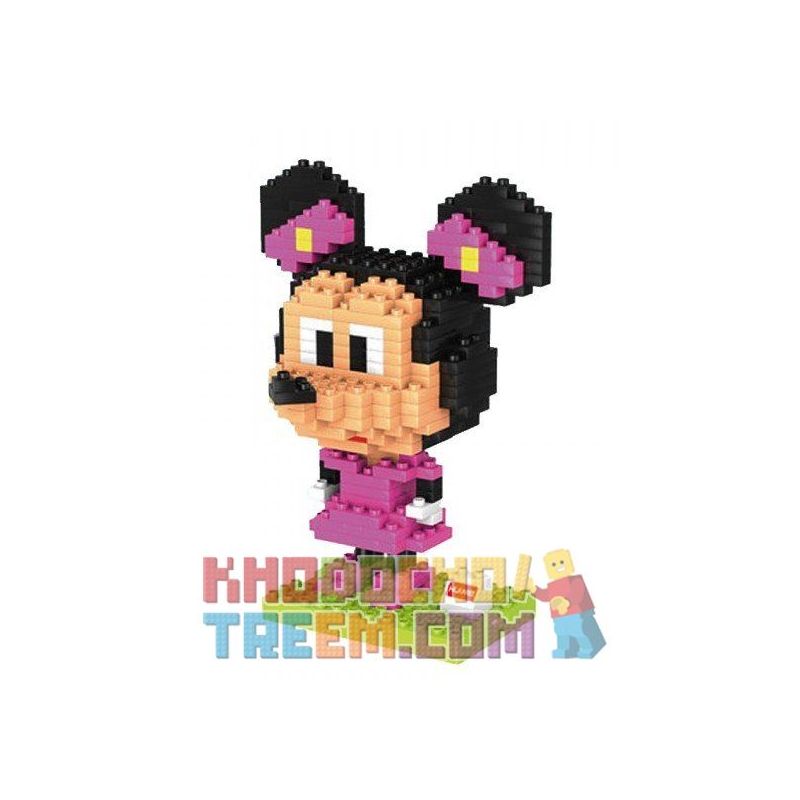 HUIMEI STAR CITY XING DOU CHENG HM198 Xếp hình kiểu    Minnie Mouse Nàng Chuột Minnie 313 khối