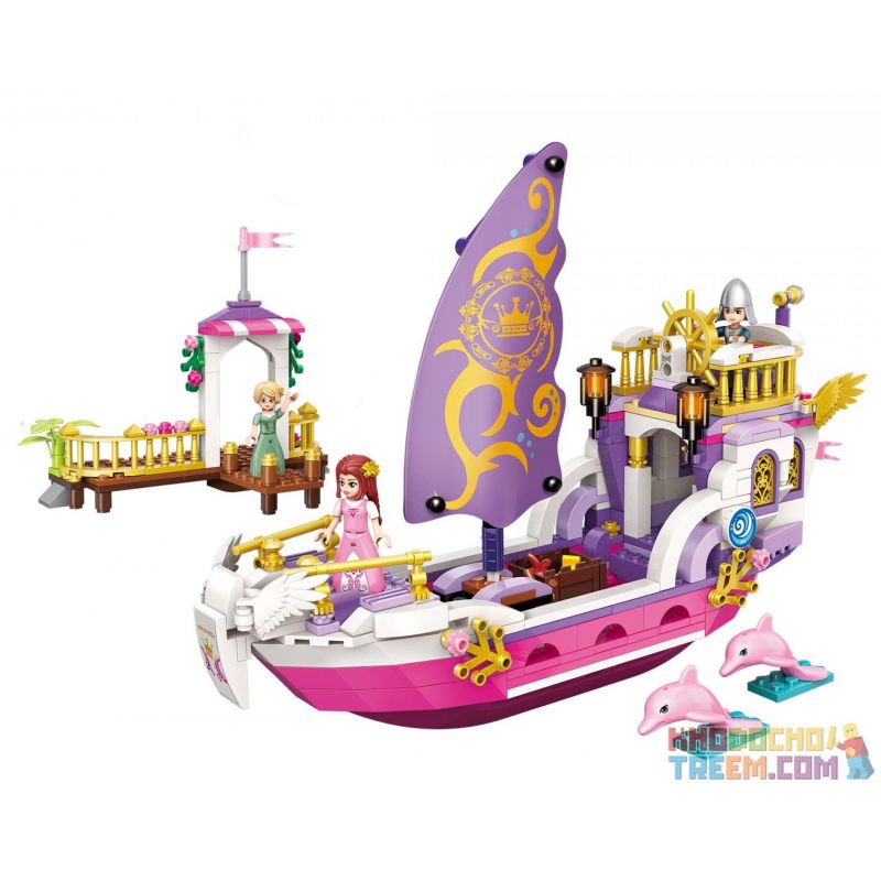 Enlighten 2609 Qman 2609 non  DU THUYỀN HOÀNG GIA CỦA CÔNG CHÚA bộ đồ chơi xếp lắp ráp ghép mô hình Prinecess Leah PRINECESS LEAH ANGEL PRINCESS SHIP Công Chúa Leah 442 khối