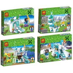 LELE 33120 non  CÔNG VIÊN TRƯỢT TUYẾT 4 TRONG 1 bộ đồ chơi xếp lắp ráp ghép mô hình Minecraft MY WORLD Game Xây Dựng 439 khối
