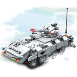 PanlosBrick 635012 Panlos Brick 635012 non  XE TĂNG LỘI NƯỚC bộ đồ chơi xếp lắp ráp ghép mô hình Gun Strike GUNSTRIKE Đấu Súng 436 khối