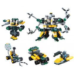 QIZHILE 5002 Xếp hình kiểu  TRANSFORMERS Robot Attacks 4 In 1 Combination Người Máy Tấn Công Kết Hợp 4 Trong 1 438 khối