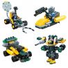 QIZHILE 5002 Xếp hình kiểu  TRANSFORMERS Robot Attacks 4 In 1 Combination Người Máy Tấn Công Kết Hợp 4 Trong 1 438 khối