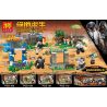 LELE 36032 non  4 CẢNH NHỎ TRONG TRÒ CHƠI SINH TỒN bộ đồ chơi xếp lắp ráp ghép mô hình Pubg Battlegrounds Bắn Súng 434 khối