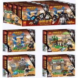 LELE 36032 non  4 CẢNH NHỎ TRONG TRÒ CHƠI SINH TỒN bộ đồ chơi xếp lắp ráp ghép mô hình Pubg Battlegrounds Bắn Súng 434 khối