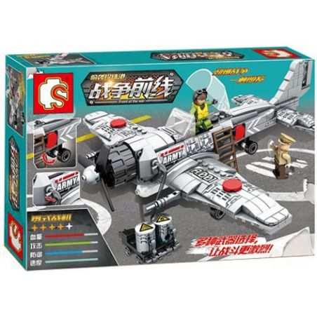 SEMBO 12781 Xếp hình kiểu  MILITARY ARMY Front Of The War 战争前线 偷袭珍珠港 零式战机 432 khối