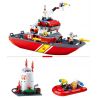SLUBAN M38-0630 0630 M380630 38-0630 non  THUYỀN CỨU HỎA TIÊN PHONG bộ đồ chơi xếp lắp ráp ghép mô hình Fire Rescure FIRE RESCUE BOAT 429 khối