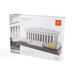 WANGE 4216 non  ĐÀI TƯỞNG NIỆM LINCOLN bộ đồ chơi xếp lắp ráp ghép mô hình Architecture LINCOLN MEMORIAL Công Trình Kiến Trúc 979 khối