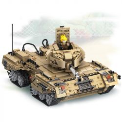 PanlosBrick 635017 Panlos Brick 635017 non  XE TĂNG ĐẠI CHIẾN bộ đồ chơi xếp lắp ráp ghép mô hình Gun Strike GUNSTRIKE Đấu Súng 1435 khối