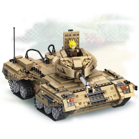 PanlosBrick 635017 Panlos Brick 635017 non  XE TĂNG ĐẠI CHIẾN bộ đồ chơi xếp lắp ráp ghép mô hình Gun Strike GUNSTRIKE Đấu Súng 1435 khối