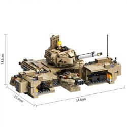 PanlosBrick 635017 Panlos Brick 635017 non  XE TĂNG ĐẠI CHIẾN bộ đồ chơi xếp lắp ráp ghép mô hình Gun Strike GUNSTRIKE Đấu Súng 1435 khối