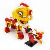BINGAN 601001 Xếp hình kiểu  SEASONAL Chinese Lion Dance Múa Lân ngày Tết 341 khối