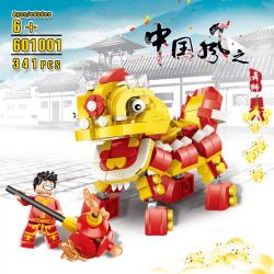 BINGAN 601001 Xếp hình kiểu  SEASONAL Chinese Lion Dance Múa Lân ngày Tết 341 khối