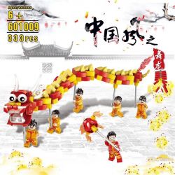 BINGAN 601009 Xếp hình kiểu  SEASONAL Lion Dance Đoàn Múa Lân 333 khối