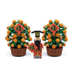 PanlosBrick 601000 Panlos Brick 601000 Xếp hình kiểu  SEASONAL Kumquat Tree With God Of Wealth Thần Tài Và Cây Quất Ngày Tết 215 khối