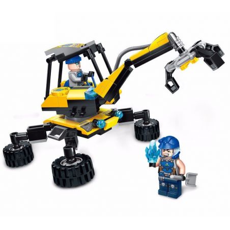 Enlighten 2404 Qman 2404 non  XE GẮP ĐÁ bộ đồ chơi xếp lắp ráp ghép mô hình Kyanite Squad KYANITE SQUAD ROCK SWEEPER Đội Khai Khoáng 149 khối