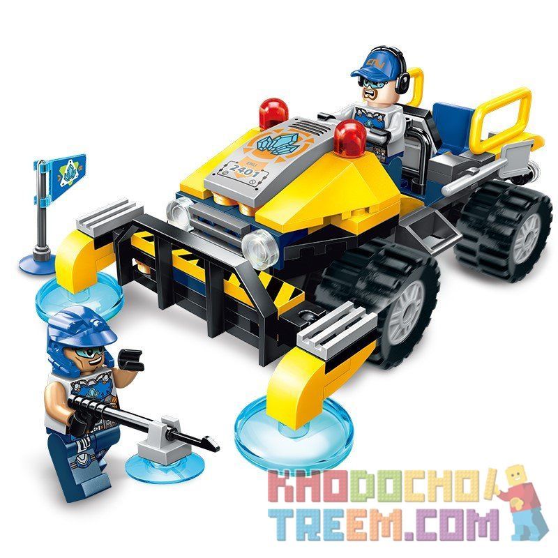 Enlighten 2401 Qman 2401 non  XE THĂM DÒ bộ đồ chơi xếp lắp ráp ghép mô hình Kyanite Squad KYANITE SQUAD EXPLORATION VEHICLE Đội Khai Khoáng 119 khối