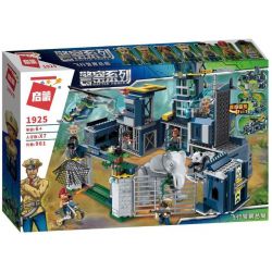 Enlighten 1925 Qman 1925 non  TRỤ SỞ CẢNH SÁT TRONG RỪNG bộ đồ chơi xếp lắp ráp ghép mô hình Police BATTLE FORCE 961 khối