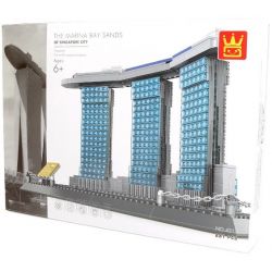 WANGE 4217 non  KHÁCH SẠN MARINA BAY SANKS bộ đồ chơi xếp lắp ráp ghép mô hình Architecture Công Trình Kiến Trúc 881 khối