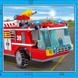 SEMBO 603039 non  XE CỨU HỎA SÂN BAY bộ đồ chơi xếp lắp ráp ghép mô hình Fire Rescure FIRE FRONTLINE 580 khối
