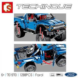 SEMBO 701970 non  XE ĐỊA HÌNH FORD F-50 bộ đồ chơi xếp lắp ráp ghép mô hình  Kỹ Thuật Công Nghệ Cao Mô Hình Phương Tiện 1288 khối