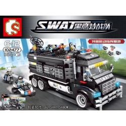 SEMBO 102477 non  ĐỘI CẢNH SÁT ĐẶC NHIỆM SWAT bộ đồ chơi xếp lắp ráp ghép mô hình Swat Special Force 1164 khối