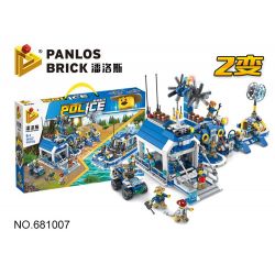 PanlosBrick 681007 Panlos Brick 681007 non  ĐỒN CẢNH SÁT RỪNG bộ đồ chơi xếp lắp ráp ghép mô hình Police 939 khối