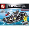 SEMBO 102467 non  TÀU CẢNH SÁT ĐẶC NHIỆM SWAT bộ đồ chơi xếp lắp ráp ghép mô hình Swat Special Force 864 khối