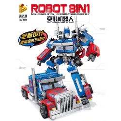 PanlosBrick 621018 Panlos Brick 621018 non  ROBOT BIẾN HÌNH 8 TRONG 1 bộ đồ chơi xếp lắp ráp ghép mô hình Transformers ROBOT 8IN1 Robot Đại Chiến Người Máy Biến Hình 833 khối