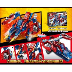 SHENG YUAN SY 7045A 7045B 7045C 7045D non  PHI THUYỀN BIẾN HÌNH ROBOT CỦA NGƯỜI NHỆN KHỔNG LỒ XANH ĐỘI TRƯỞNG MỸ SẮT bộ đồ chơi xếp lắp ráp ghép mô hình Super Heroes HEROES ASSEMBLE Siêu Nhân Anh Hùng 720 khối