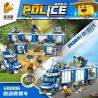 PanlosBrick 681006 Panlos Brick 681006 non  XE CẢNH SÁT DI DỘNG bộ đồ chơi xếp lắp ráp ghép mô hình Police 707 khối