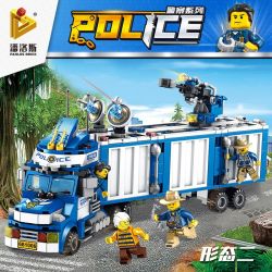 PanlosBrick 681006 Panlos Brick 681006 non  XE CẢNH SÁT DI DỘNG bộ đồ chơi xếp lắp ráp ghép mô hình Police 707 khối