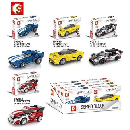 SEMBO 607009 607010 Xếp hình kiểu  SPEED CHAMPIONS Ford Fiesta M-Sport WRC Các Siêu Xe đua gồm 2 hộp nhỏ 786 khối