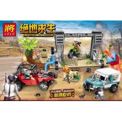LELE 36049 non  CUỘC CHIẾN SINH TỒN bộ đồ chơi xếp lắp ráp ghép mô hình Pubg Battlegrounds Bắn Súng 569 khối
