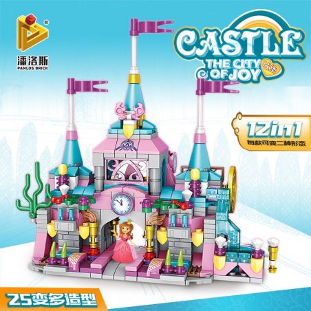 PanlosBrick 633012 Panlos Brick 633012 non  LÂU ĐÀI VUI VẺ bộ đồ chơi xếp lắp ráp ghép mô hình  CASTLE Các Bạn Gái 566 khối