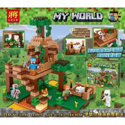 LELE 33198 non  THẾ GIỚI SINH TỒN bộ đồ chơi xếp lắp ráp ghép mô hình Minecraft MY WORLD Game Xây Dựng 493 khối