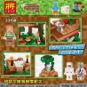 LELE 33198 non  THẾ GIỚI SINH TỒN bộ đồ chơi xếp lắp ráp ghép mô hình Minecraft MY WORLD Game Xây Dựng 493 khối